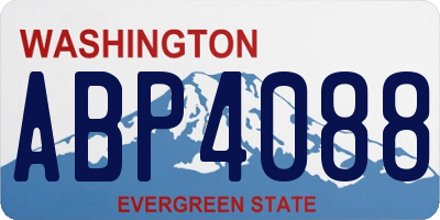 WA license plate ABP4088