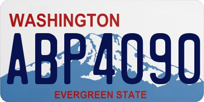 WA license plate ABP4090