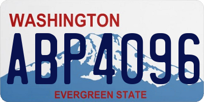 WA license plate ABP4096