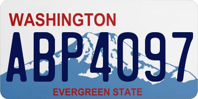 WA license plate ABP4097