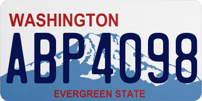 WA license plate ABP4098