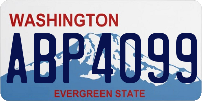 WA license plate ABP4099