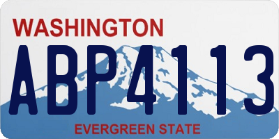 WA license plate ABP4113