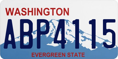 WA license plate ABP4115