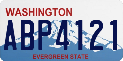 WA license plate ABP4121