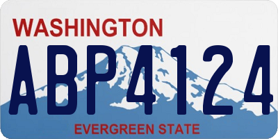 WA license plate ABP4124