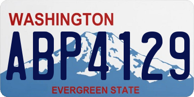 WA license plate ABP4129