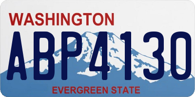 WA license plate ABP4130