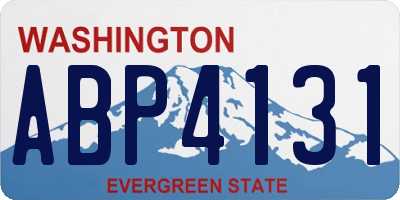 WA license plate ABP4131