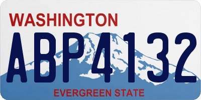 WA license plate ABP4132