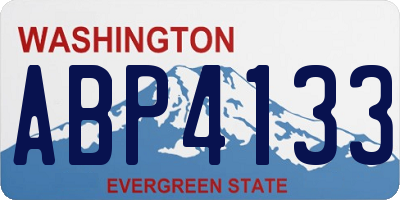 WA license plate ABP4133