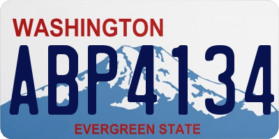 WA license plate ABP4134