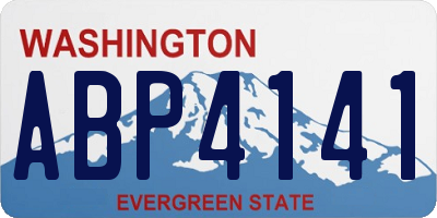 WA license plate ABP4141