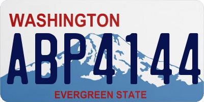 WA license plate ABP4144