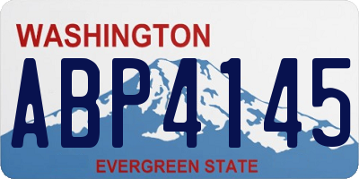 WA license plate ABP4145