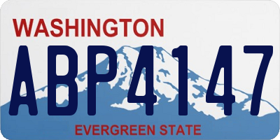 WA license plate ABP4147