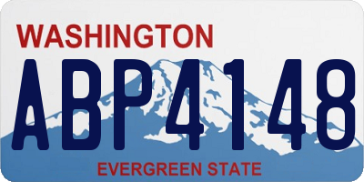 WA license plate ABP4148
