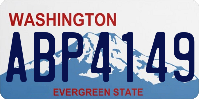 WA license plate ABP4149