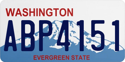 WA license plate ABP4151