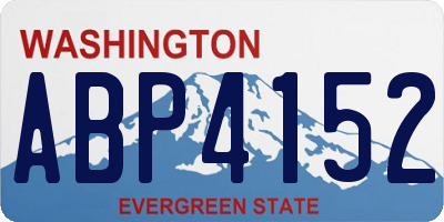 WA license plate ABP4152