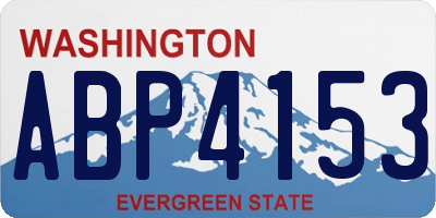 WA license plate ABP4153