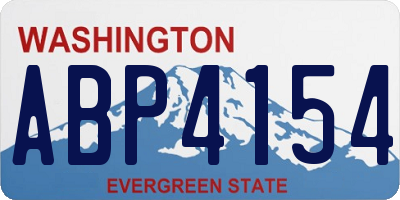 WA license plate ABP4154