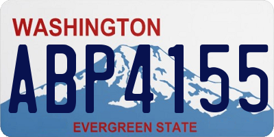 WA license plate ABP4155