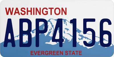 WA license plate ABP4156