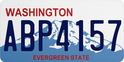 WA license plate ABP4157