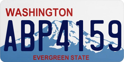 WA license plate ABP4159
