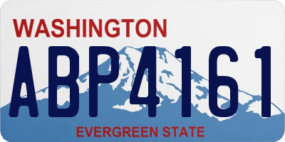 WA license plate ABP4161