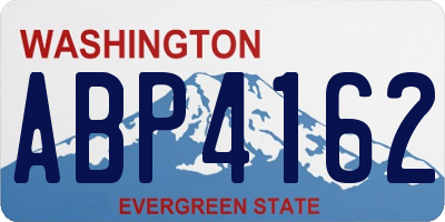 WA license plate ABP4162