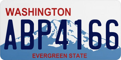 WA license plate ABP4166