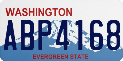 WA license plate ABP4168