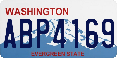 WA license plate ABP4169