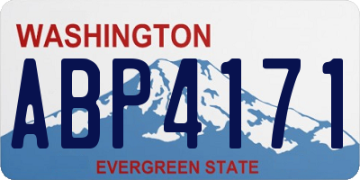 WA license plate ABP4171