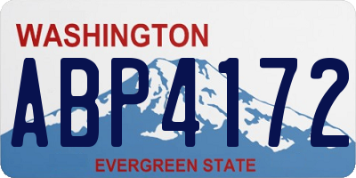 WA license plate ABP4172