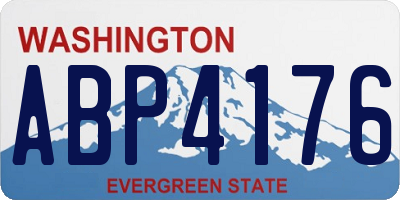 WA license plate ABP4176