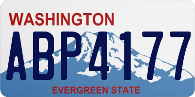 WA license plate ABP4177