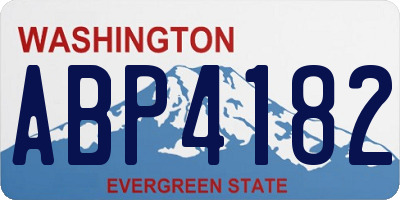 WA license plate ABP4182