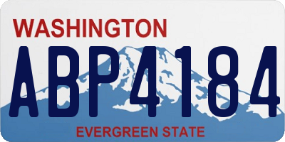 WA license plate ABP4184