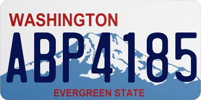 WA license plate ABP4185