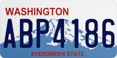 WA license plate ABP4186