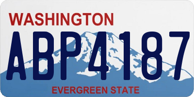 WA license plate ABP4187