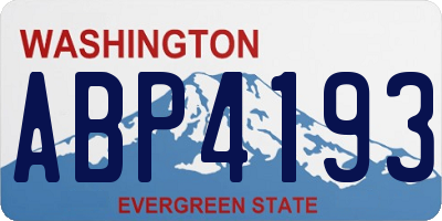 WA license plate ABP4193