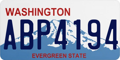 WA license plate ABP4194