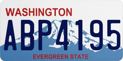 WA license plate ABP4195