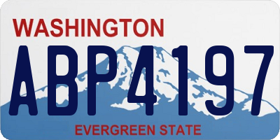 WA license plate ABP4197
