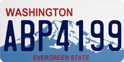 WA license plate ABP4199