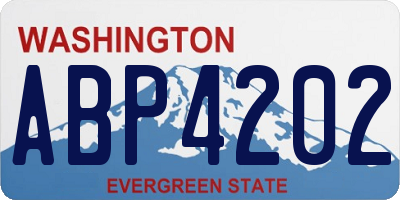 WA license plate ABP4202